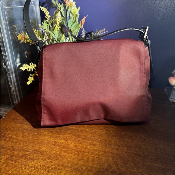 Coach Handbags - COACH Nylon Shoulder Bag in Maroon- EUC- adjustable strap